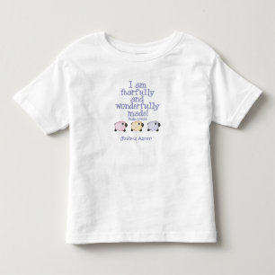 Camiseta De Bebé Hecho temeroso y maravillosamente - azul