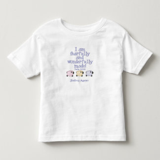 Camiseta De Bebé Hecho temeroso y maravillosamente - azul