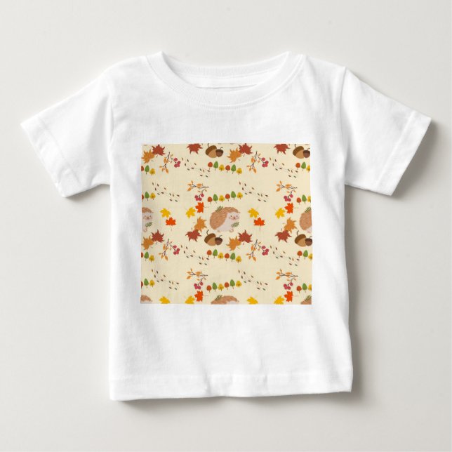 Camiseta De Bebé hedgehog de otoño (Anverso)