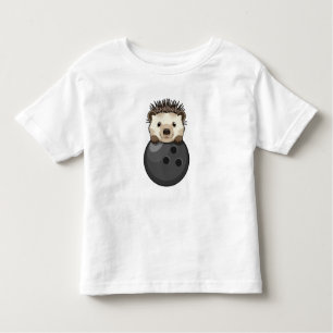 Camiseta De Bebé Hedgehog en el Bowling con bolas