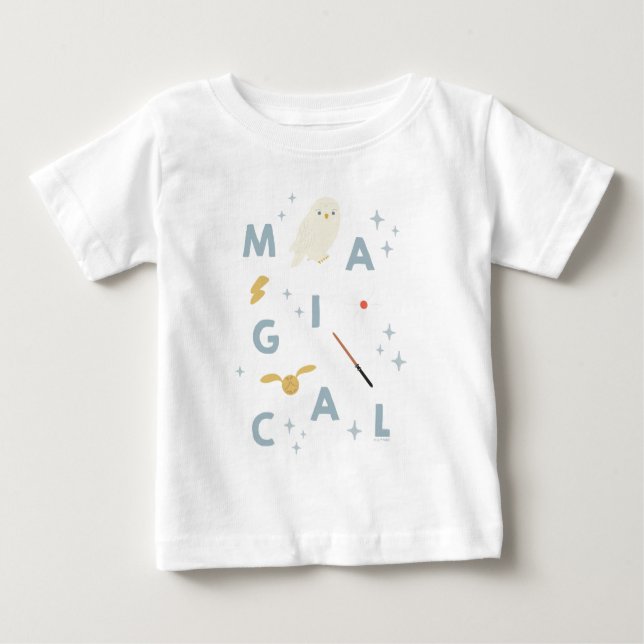 Camiseta De Bebé Hedwigh "Magical" Typography Graphic (Anverso)