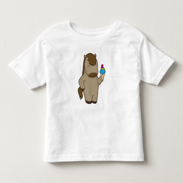 Camiseta De Bebé Helado de Horse Waffle (Anverso)