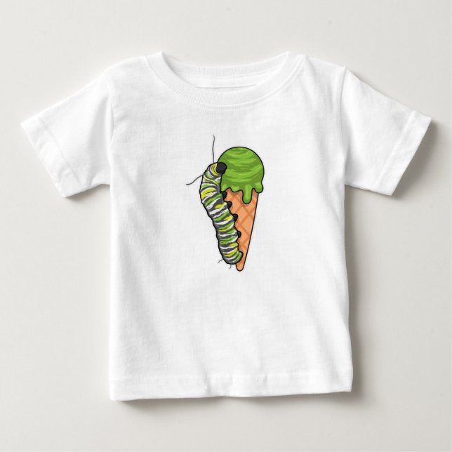 Camiseta De Bebé Helado de oruga (Anverso)