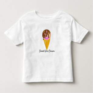 Camiseta De Bebé Helado dulce y colorido en un cono
