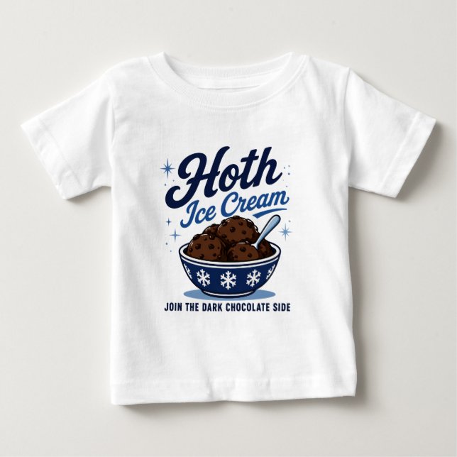 Camiseta De Bebé Helado Hoth Chocolate Oscuro Divertido (Anverso)