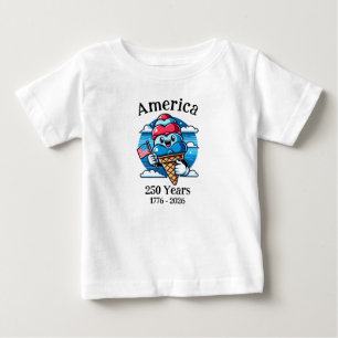 Camiseta De Bebé Helado Patriótico 250 Años