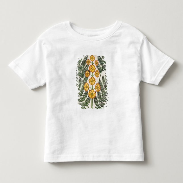 Camiseta De Bebé Helecho con las flores amarillas (Anverso)