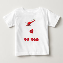 Camiseta De Bebé Helicóptero de construcción de San Valentín