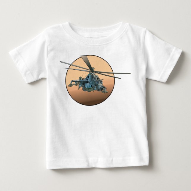 Camiseta De Bebé Helicóptero personalizado (Anverso)