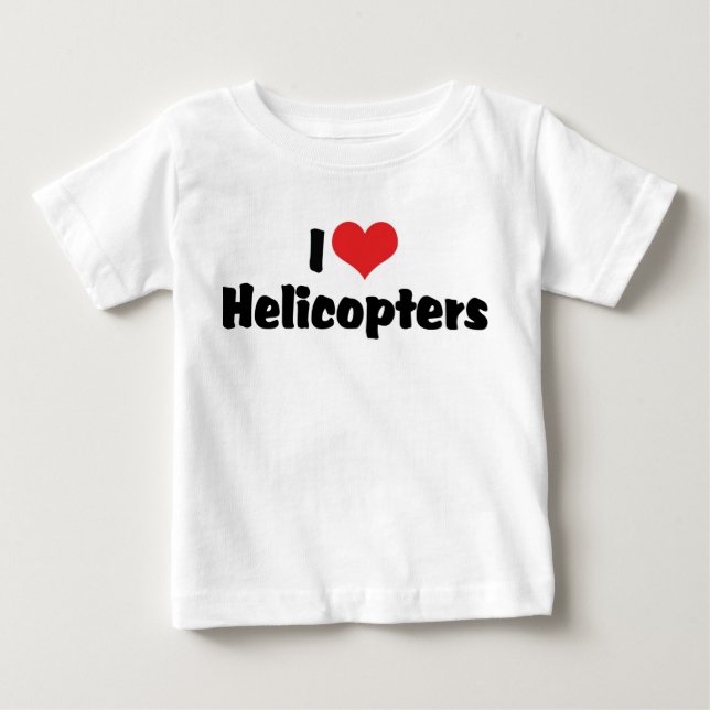 Camiseta De Bebé Helicópteros del Corazón que Amo (Anverso)