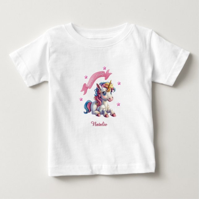 Camiseta De Bebé Hello Baby Unicorn (Anverso)