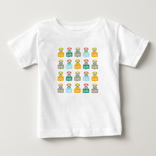 Camiseta De Bebé Hello Cute Colorful Hello (Anverso)