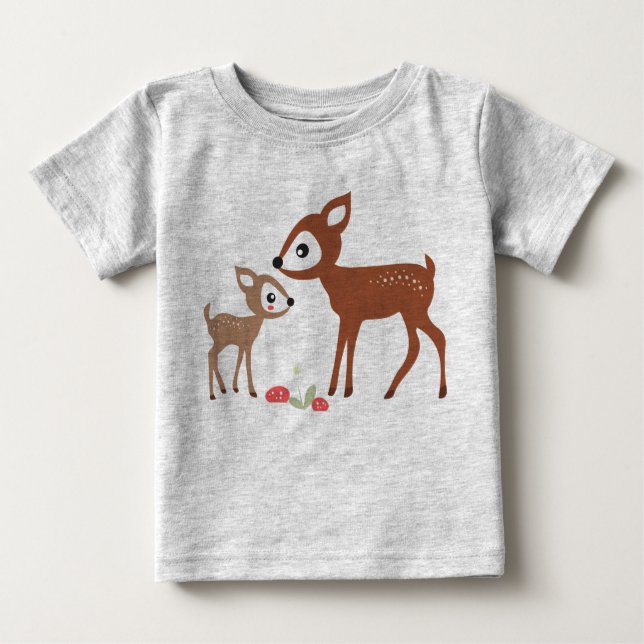 Camiseta De Bebé Hello Deer! Organic Infant Creeper (Anverso)