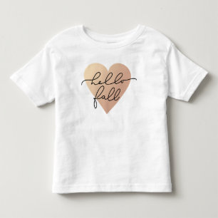 Camiseta De Bebé Hello Fall Love Heart