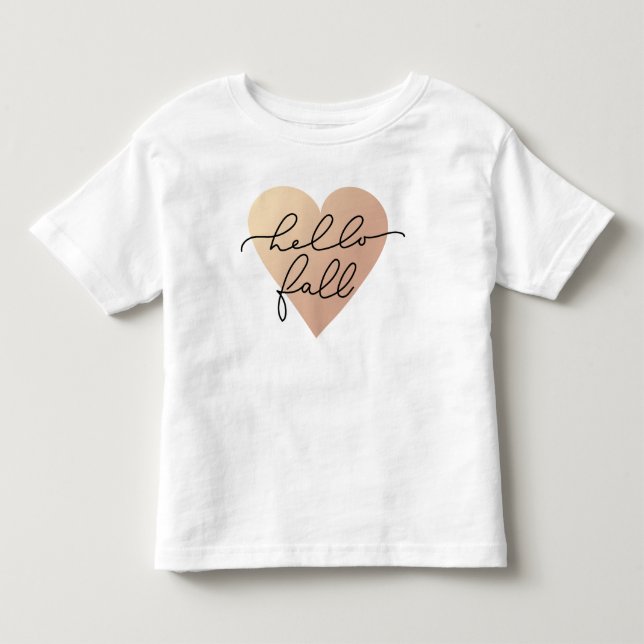 Camiseta De Bebé Hello Fall Love Heart (Anverso)