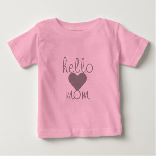 Camiseta De Bebé hello mom (girls)