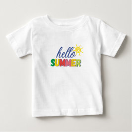 Camiseta De Bebé "hello summer" baby t-shirt