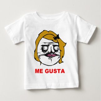 Camiseta De Bebé Hembra rubia yo cara cómica Meme de la rabia de