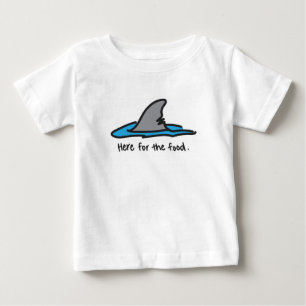 Camiseta De Bebé "Here For the Food" Tiburón Tee
