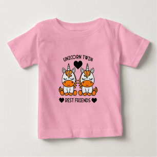 Camiseta De Bebé Hermana gemela de Unicorn