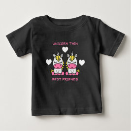 Camiseta De Bebé Hermana gemela de unicornio