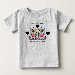 Camiseta De Bebé Hermana gemela de unicornio