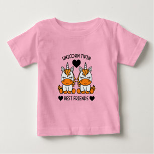 Camiseta De Bebé Hermana gemela unicornio