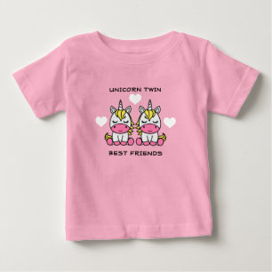 Camiseta De Bebé Hermana gemela unicornio
