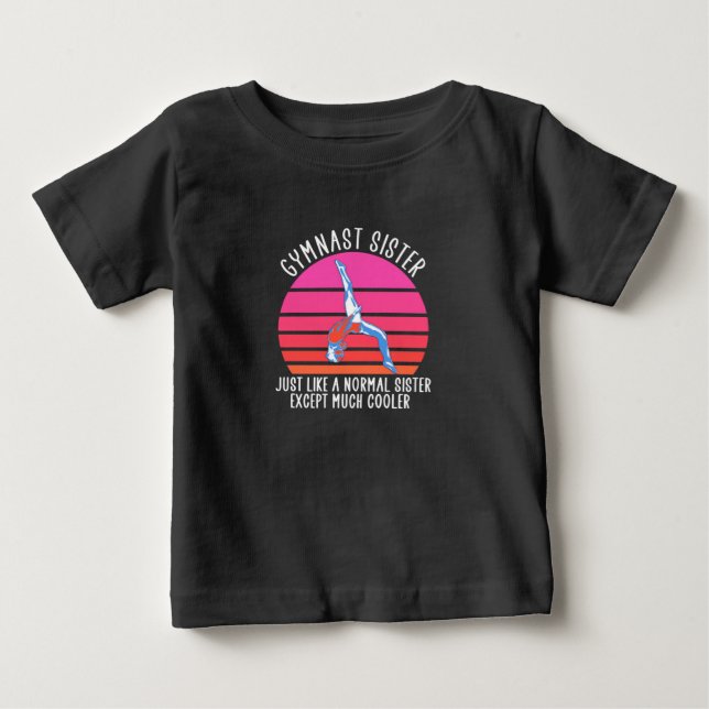 Camiseta De Bebé Hermana gimnasta (Anverso)