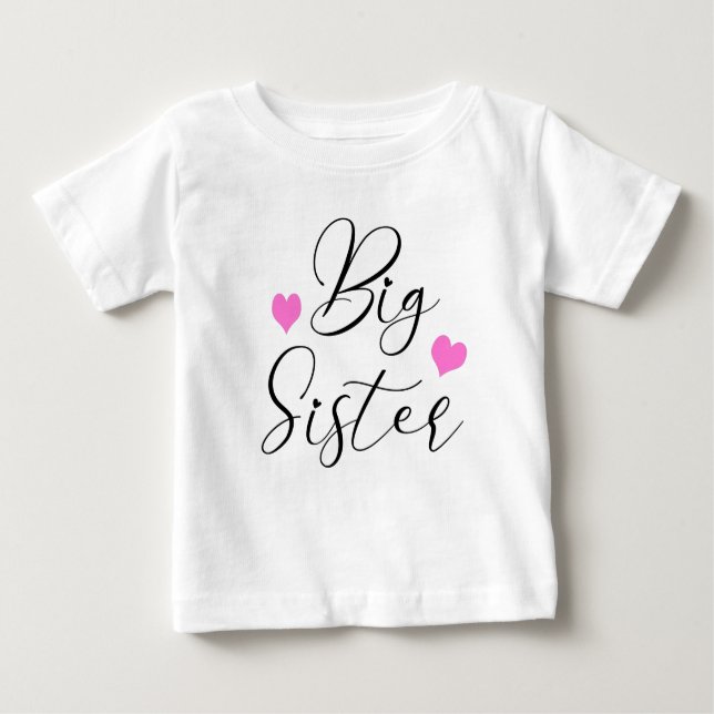 Camiseta De Bebé Hermana grande de Cute (Anverso)