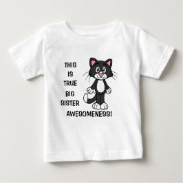 Camiseta De Bebé Hermana grande de gato lindo conciencia vestido de