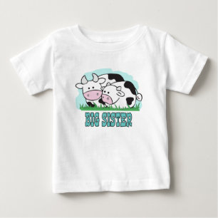 Camiseta De Bebé Hermana grande de vacas cortas