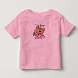 Camiseta De Bebé Hermana grande dulce Teddy Oso en rosa