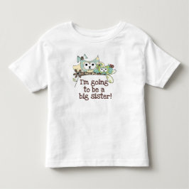 Camiseta De Bebé Hermana grande futura de los búhos