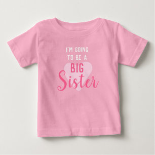 Camiseta De Bebé Hermana grande revela rosa lindo