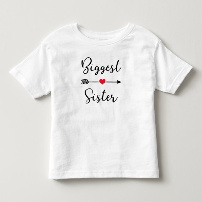 Camiseta De Bebé Hermana Más Grande ~ Diseños de Hermanas (Anverso)