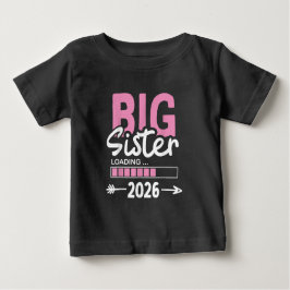 Camiseta De Bebé Hermana Mayor Cargando 2026 Ascendida a Hermana Ma