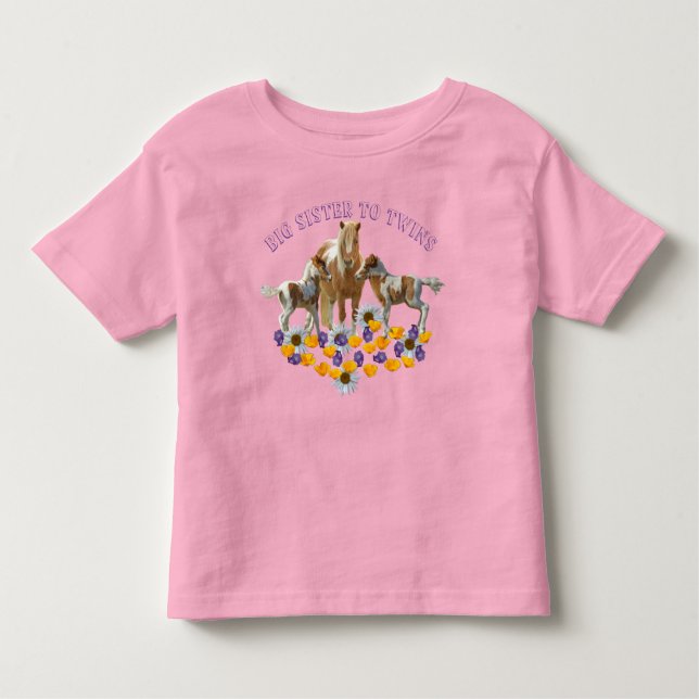 CAMISETA DE BEBÉ HERMANA MAYOR DE MELLIZOS (Anverso)