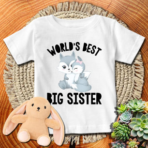 Camiseta De Bebé Hermana Mayor del Mundo Zorro de Invierno