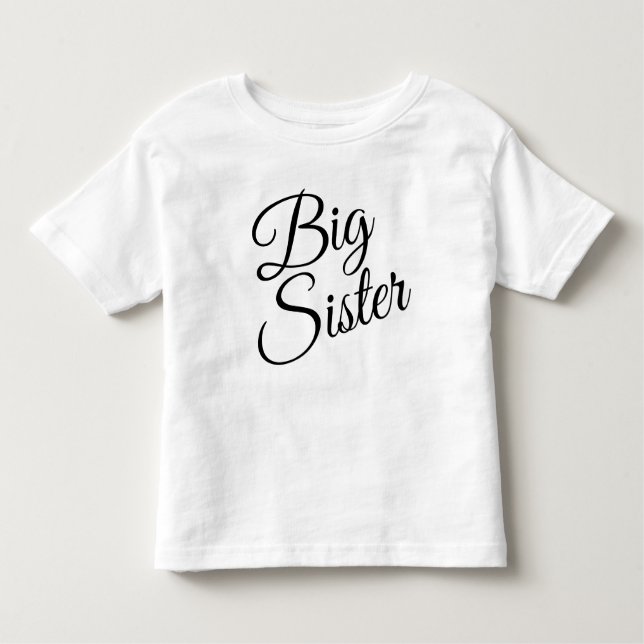Camiseta de bebé hermana mayor personalizada (Anverso)