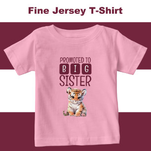 Camiseta De Bebé Hermana mayor tigre lindo rosa