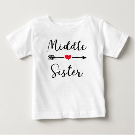 Camiseta De Bebé Hermana Media ~ Diseños de Hermanas