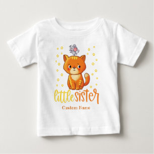 Camiseta De Bebé Hermana Menor Nombre Personalizado
