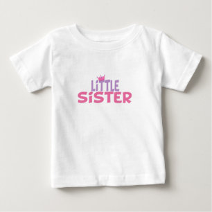 Camiseta De Bebé Hermana pequeña corona de princesas