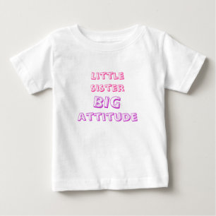 Camiseta De Bebé hermana pequeña, gran actitud