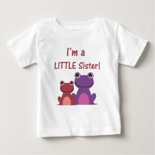 Camiseta De Bebé Hermana Pequeña Rana Hermana T (Púrpura/Rosa)