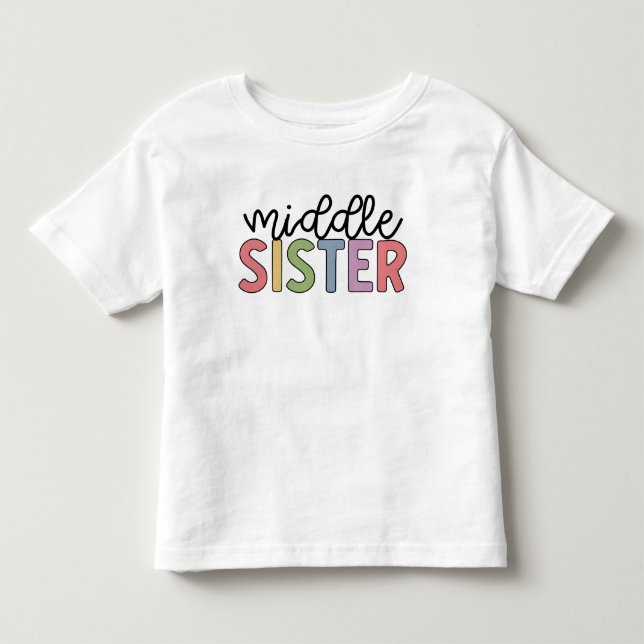Camiseta De Bebé Hermanas De La Hermandad Media Cute Pareantes (Anverso)
