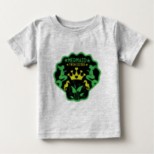 Camiseta De Bebé Hermanas gemelas sirena
