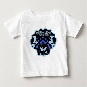 Camiseta De Bebé Hermanas gemelas sirena