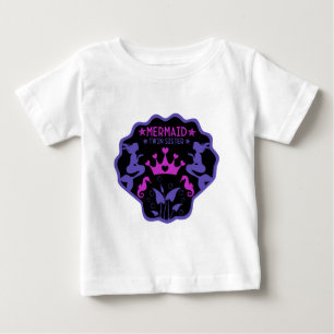 Camiseta De Bebé Hermanas gemelas sirena